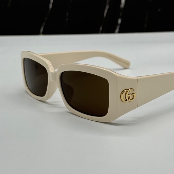 NEW GG1403SK 004 GUCCI BEIGE BROWN SQUARE WOMEN GUCCI SUNGLASSES - Picture 1 of 11